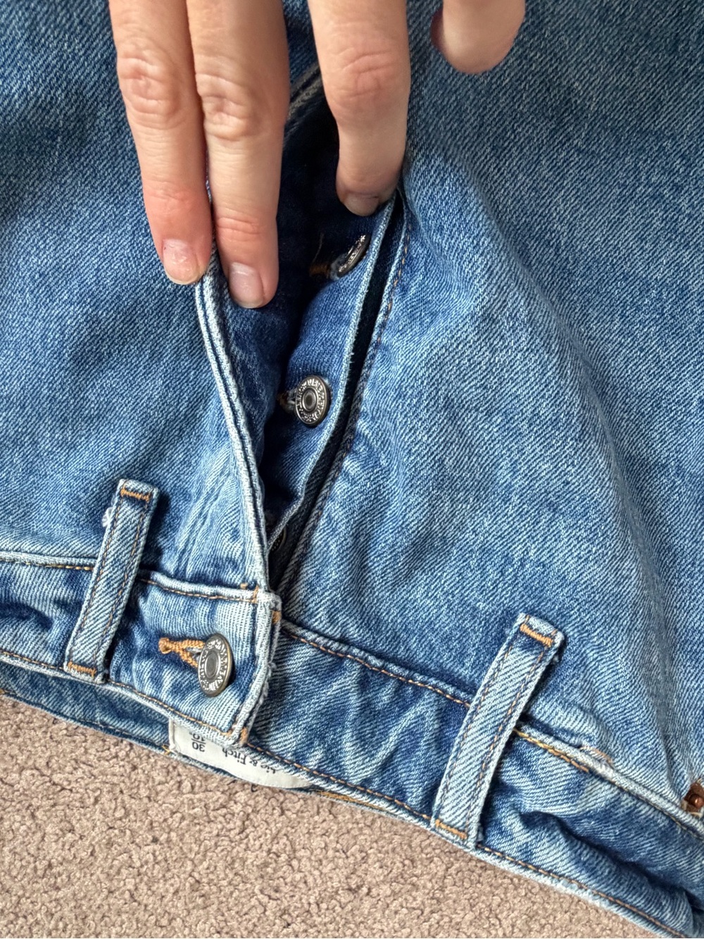 🍁 ABERCROMBIE + FITCH - The Dad High Rise - Size 30 - FLAW - Picture 7 of 9